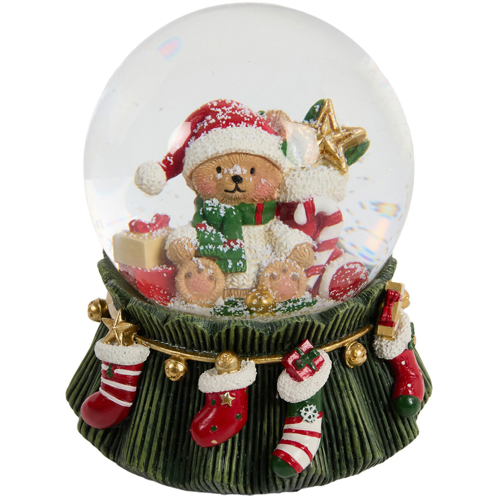 Musical Festive Bear Snow Globe Image 1