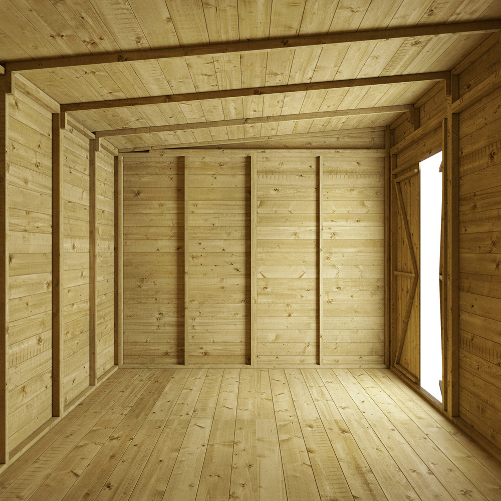 StoreMore 10 x 8ft Double Door Tongue and Groove Pent Shed Image 3