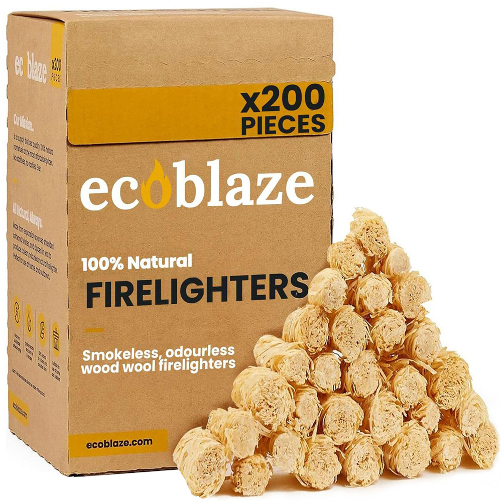 Ecoblaze Natural Firelighters 200 Pack Image 1