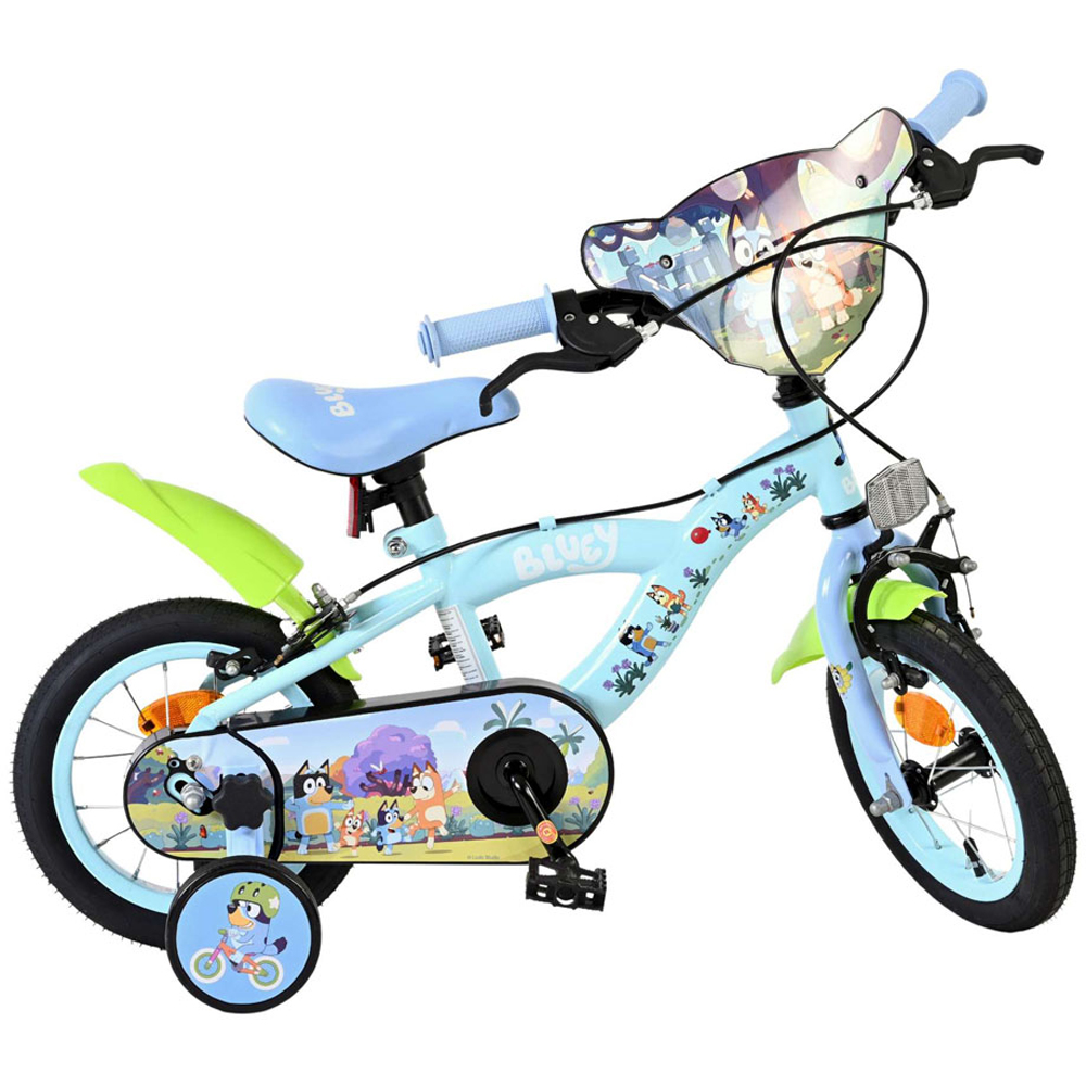 Volare Bluey Kids 12 inch Multicolour Bike with Stabilisers Image 4