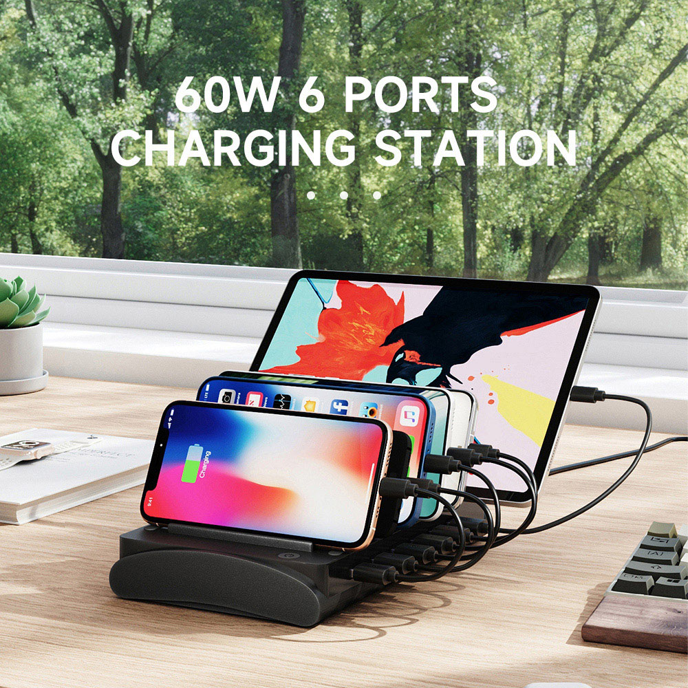 Home & Outdoor Direct 6 Port USB Charge Docking Station 60W Image 4