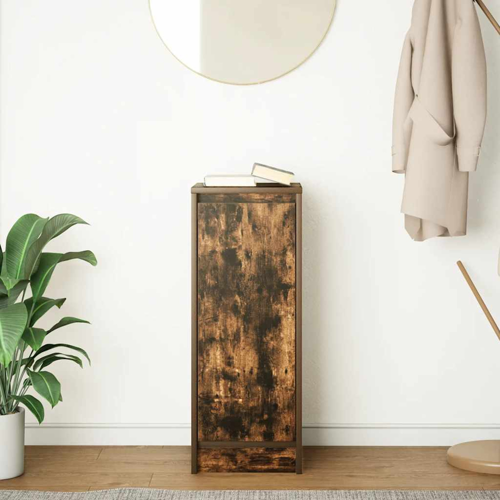 vidaXL Single Door Smoked Oak Sideboard Image 3