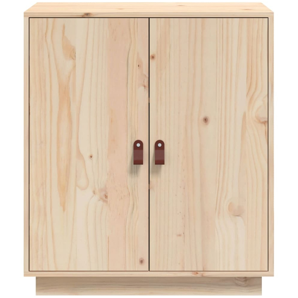 vidaXL 2 Door Natural Solid Pine Wood Sideboard Image 3