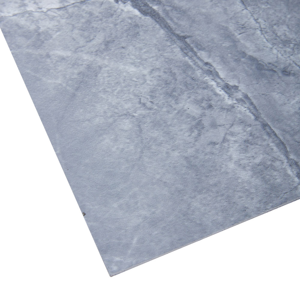 Living and Home Realistic Stone Texture Dark Grey Marble PVC Self Adhesive Flooring 14 Pack Image 4