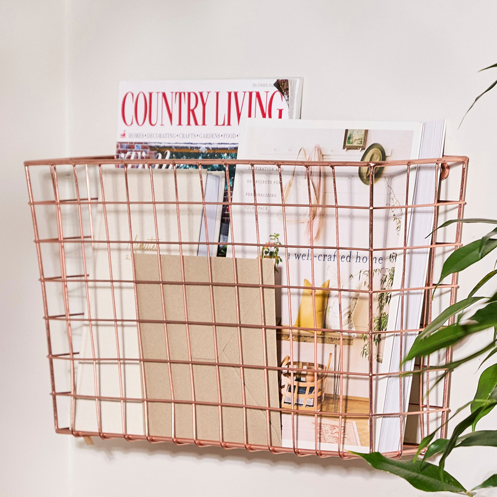 Dibor Copper Wall Storage Basket Image 2
