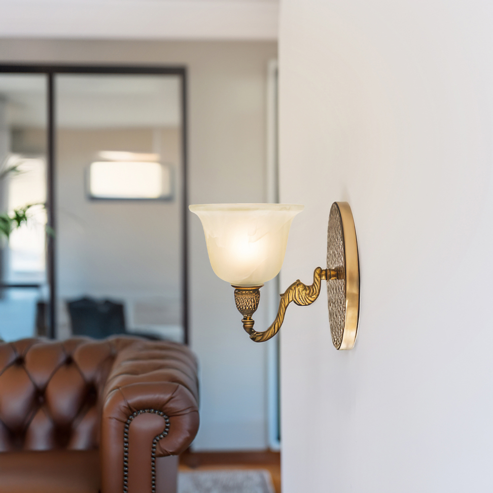 Happy Homewares White Alabaster Glass Shade 2 Pack Image 2