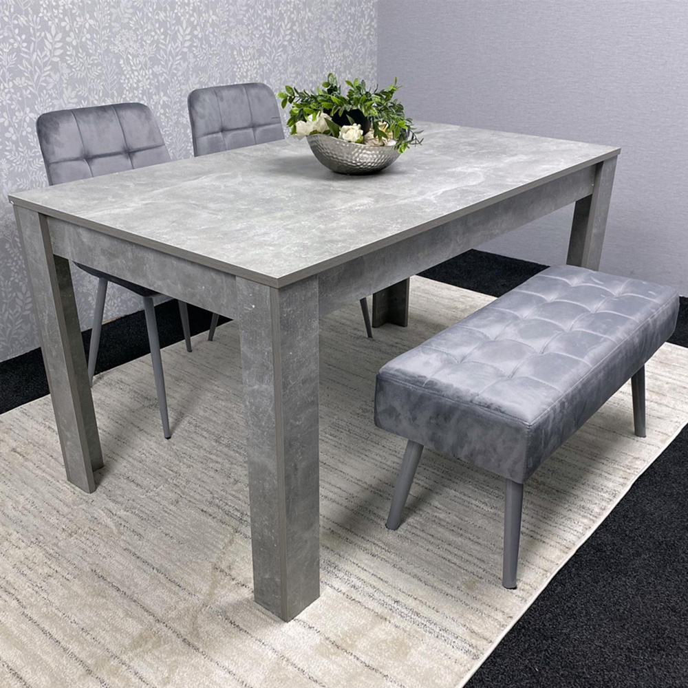 Kosy Koala 4 Seater Stone Dining Set Grey Image 1