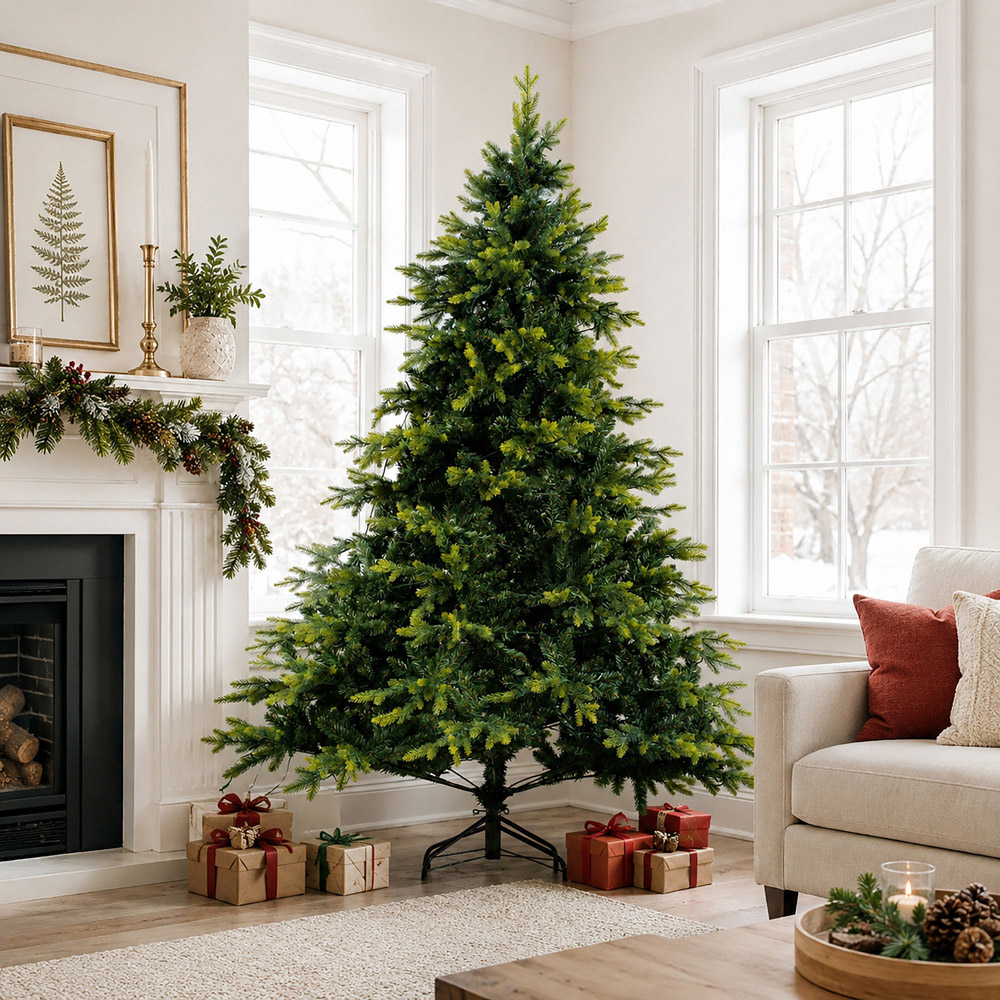 Abrihome Green Artificial Christmas Tree with 852 Mixed Tips 6ft Image 2