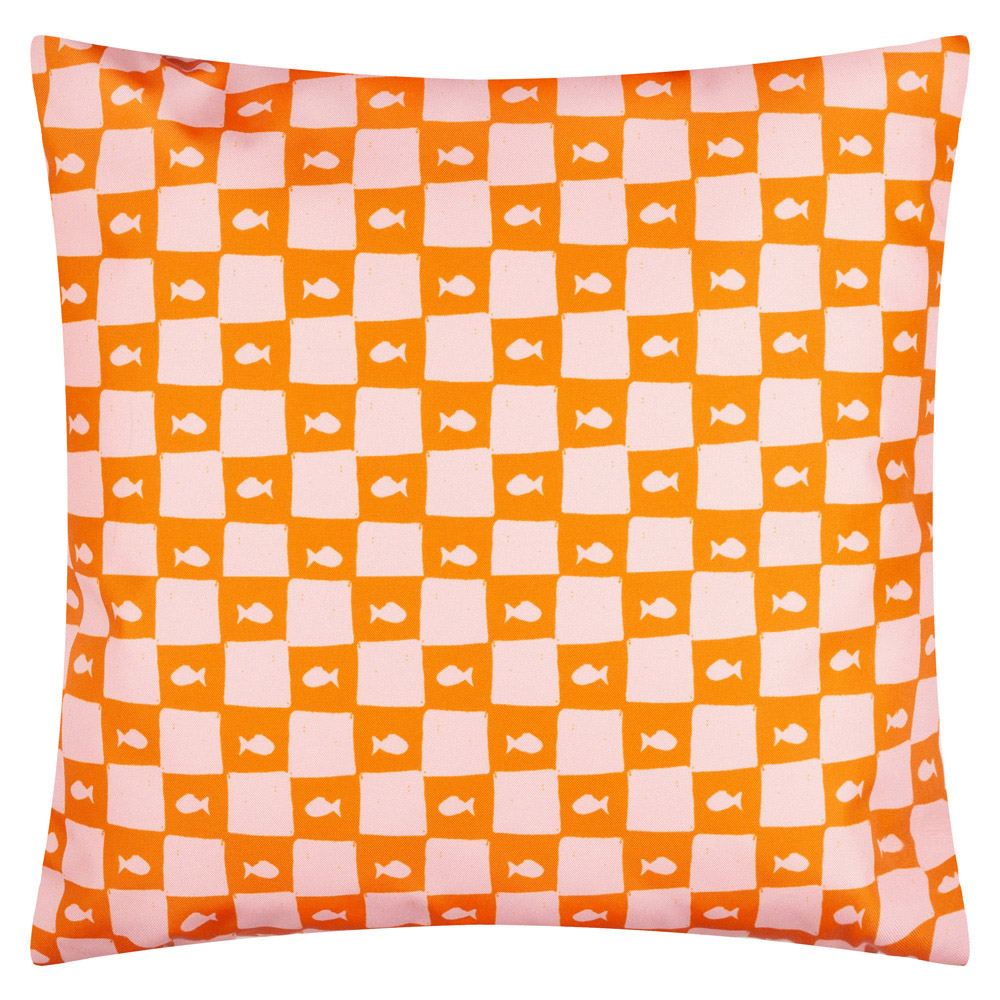 Furn Mediterranean Pink Sardines Reversible Cushion 45 x 45cm Image 3