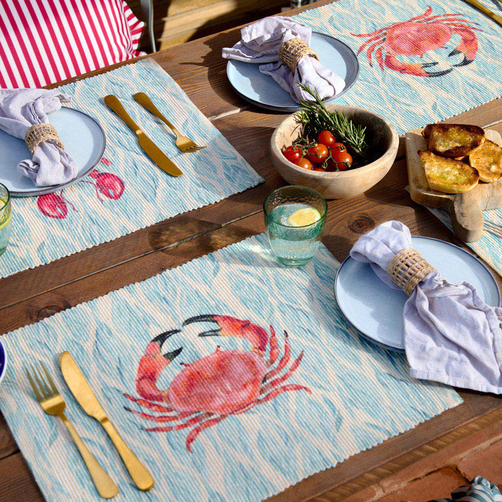 Wylder 4 Pack Blue Abersoch Placemat 36 x 46cm Image 2