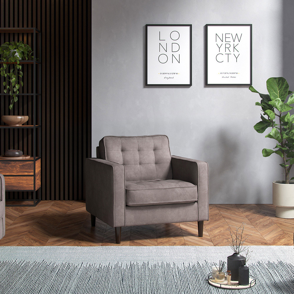 Eden 5 Seater Pewter Chenille Sofa Suite Image 8