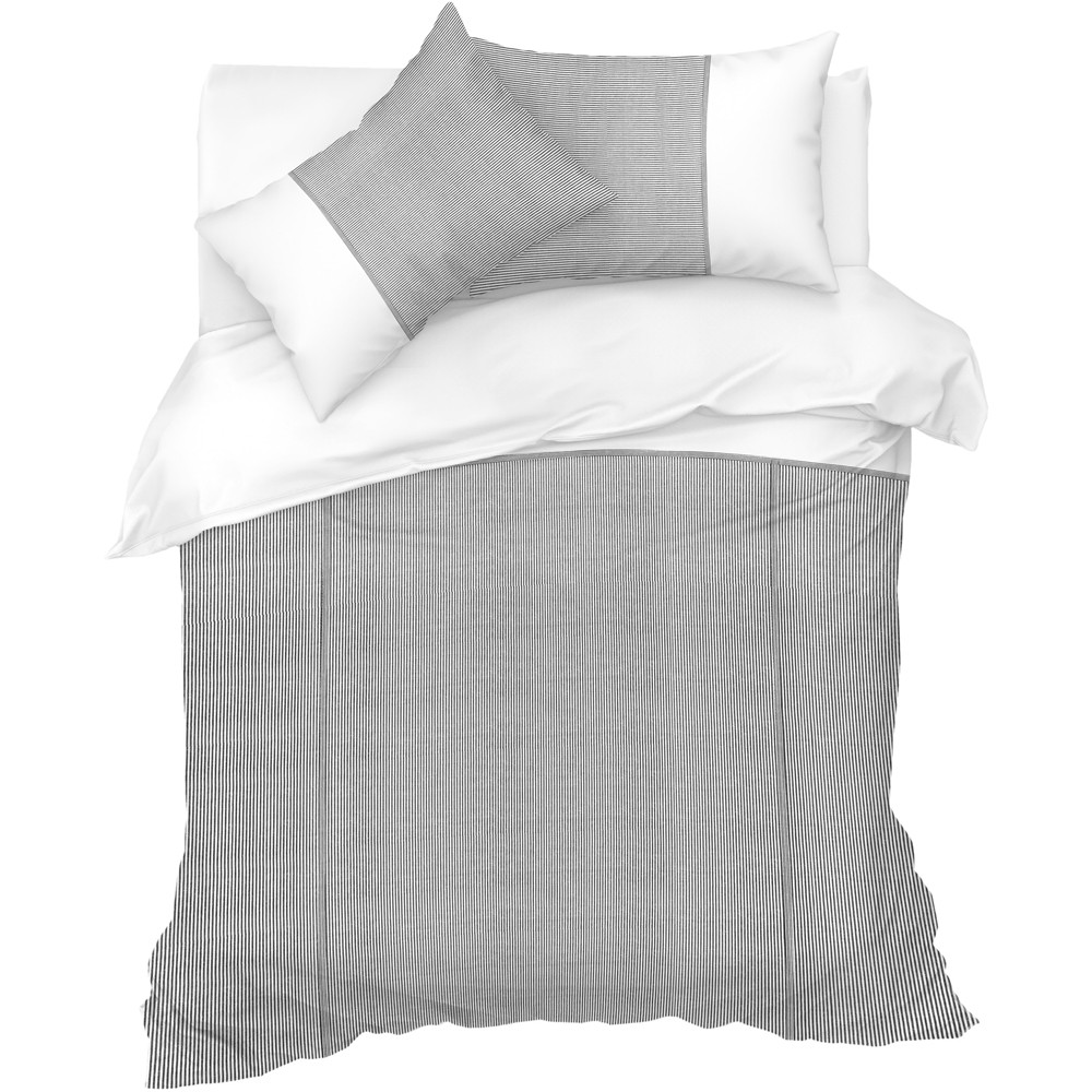 Sweet Dreams Lincoln Single Black Stripes Duvet Set Image 2