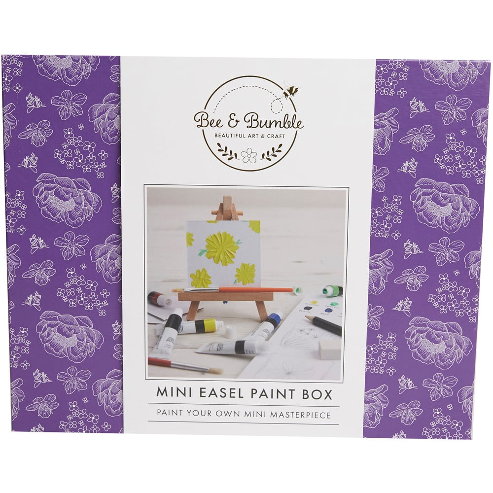 Bee & Bumble Multicoloured Mini Easel Paint Box Craft Kit Image 1