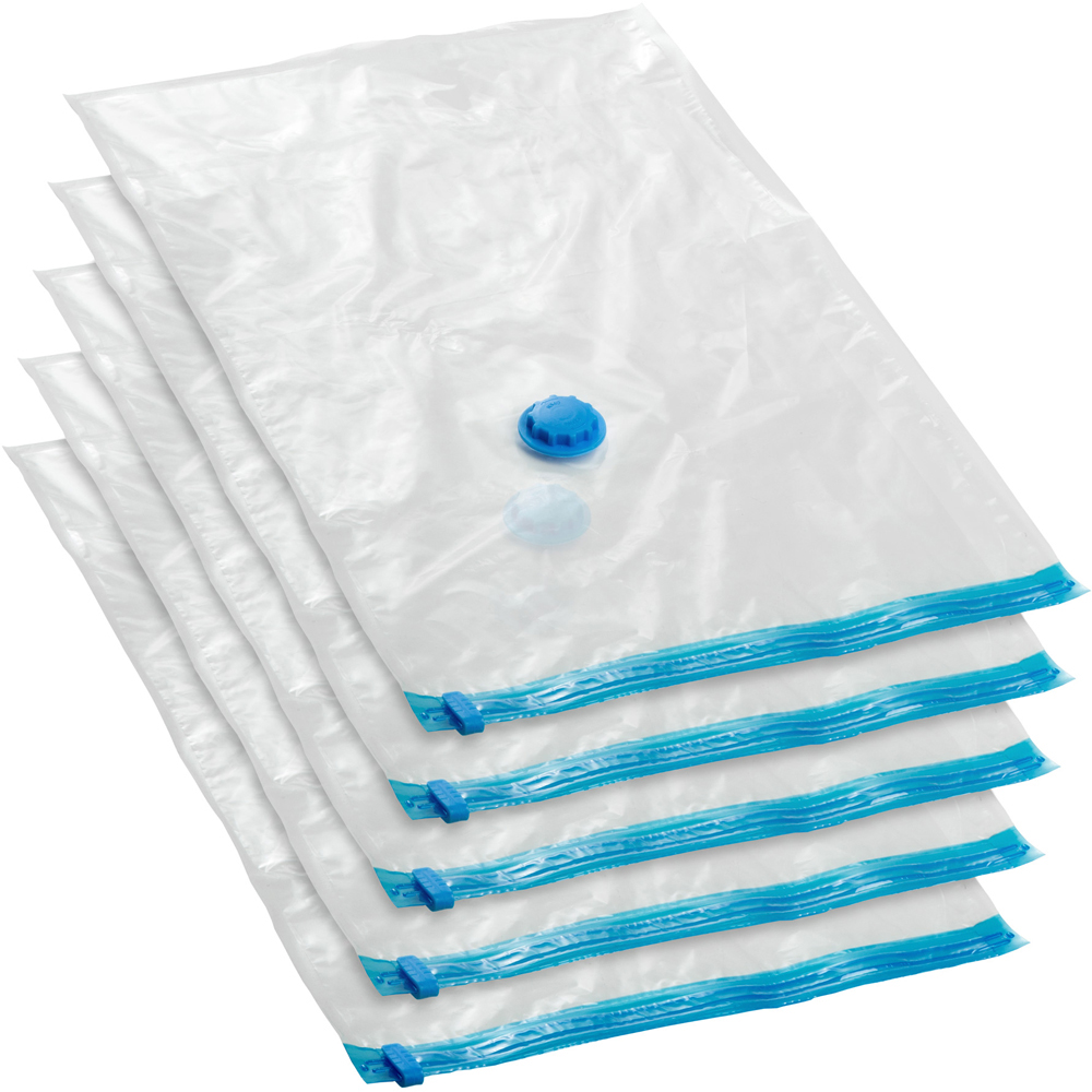 tectake Vacuum Storage Bags 60 x 40cm 5 Pack Image 1
