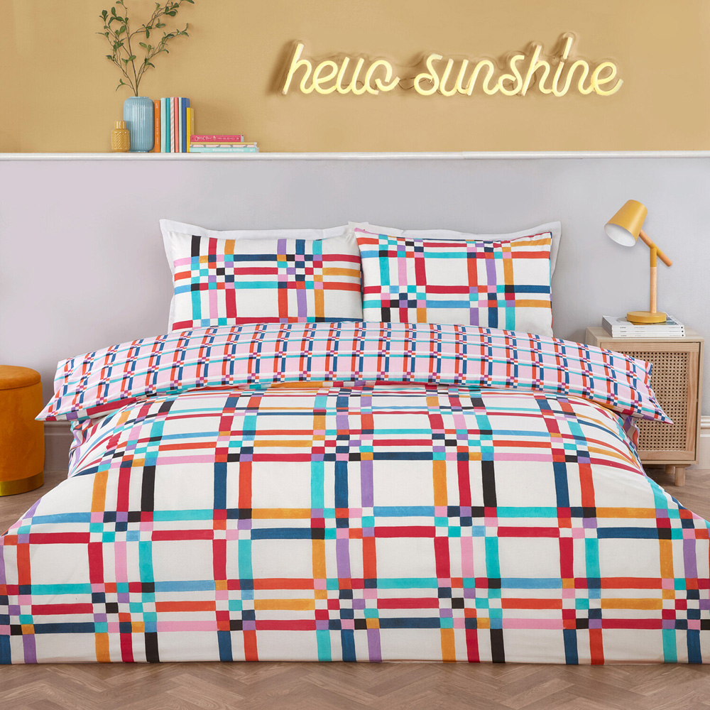 Tate Check Duvet Set Single Image 1