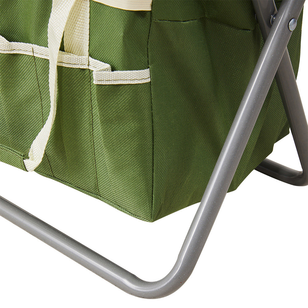 Living and Home All in One Gardening Tool Set with Folding Chair and Storage Bag Image 6