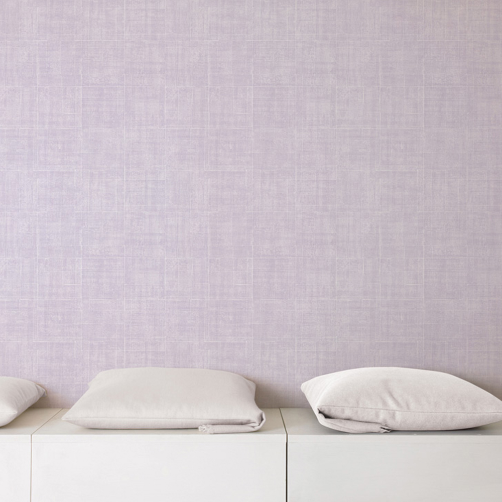 Galerie Natural FX Linen Purple Wallpaper Image 2