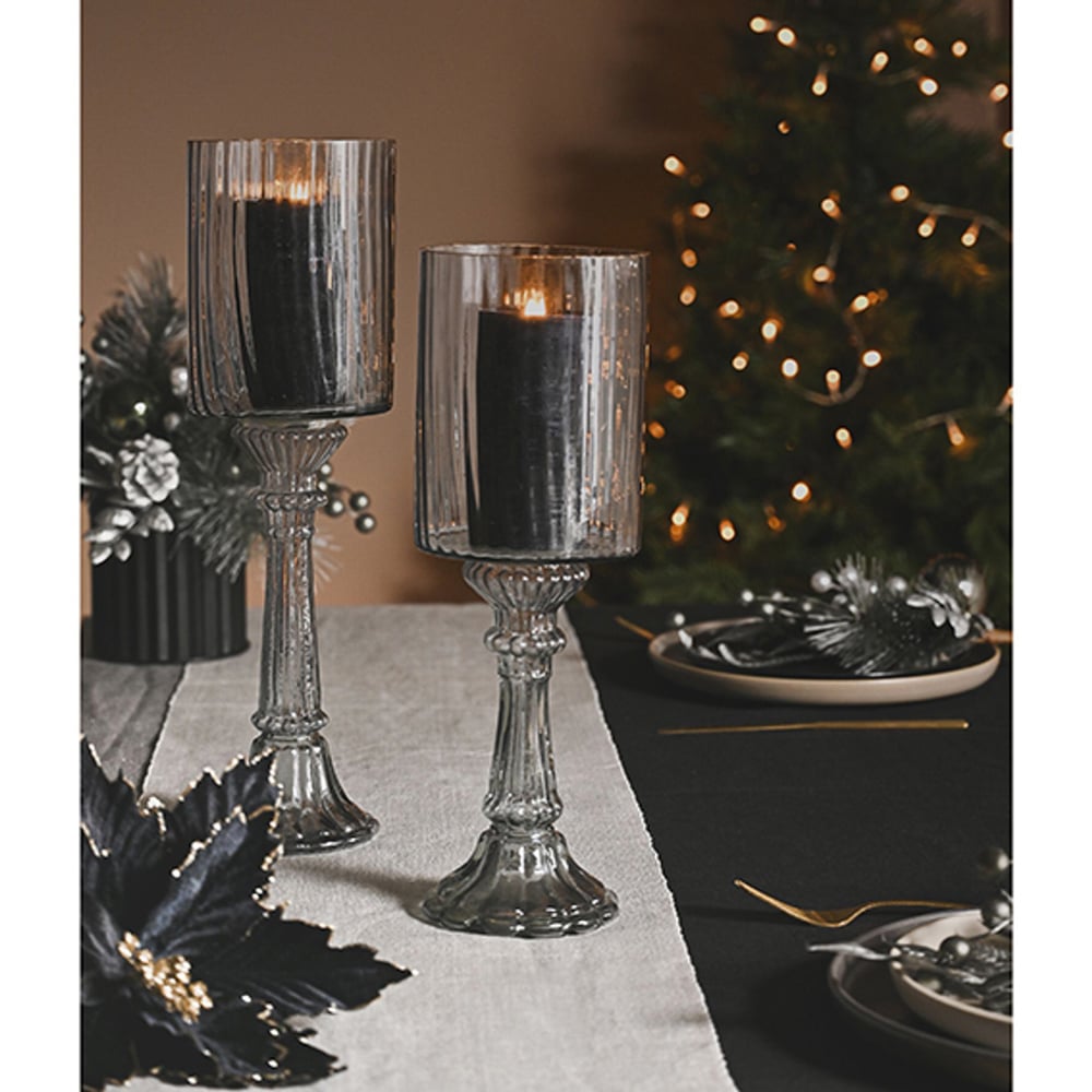 The Seasonal Gift Co Black Velvet Poinsettia Stem Christmas Decoration 53cm Image 2