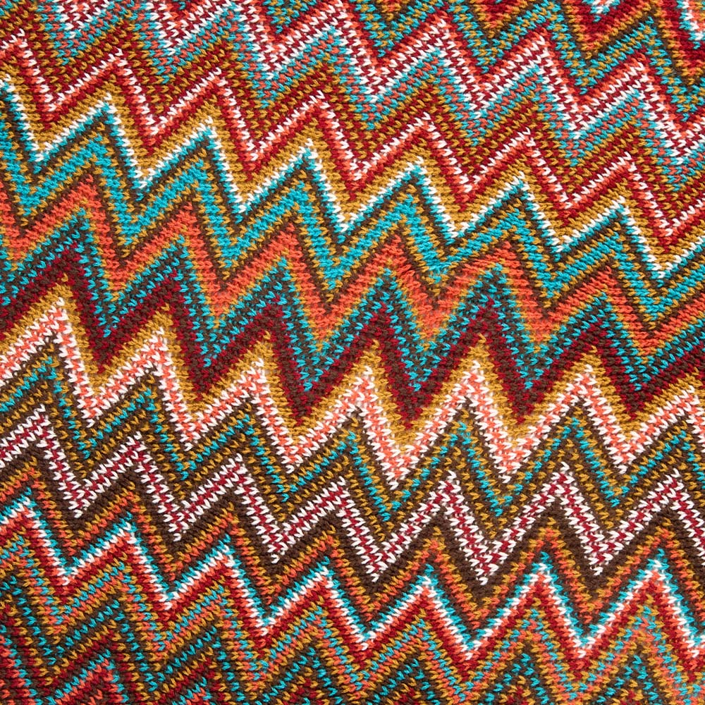 Living and Home Bohemian Red Wave Sofa Throw Blanket with Tassels 170 x 127cm Image 4