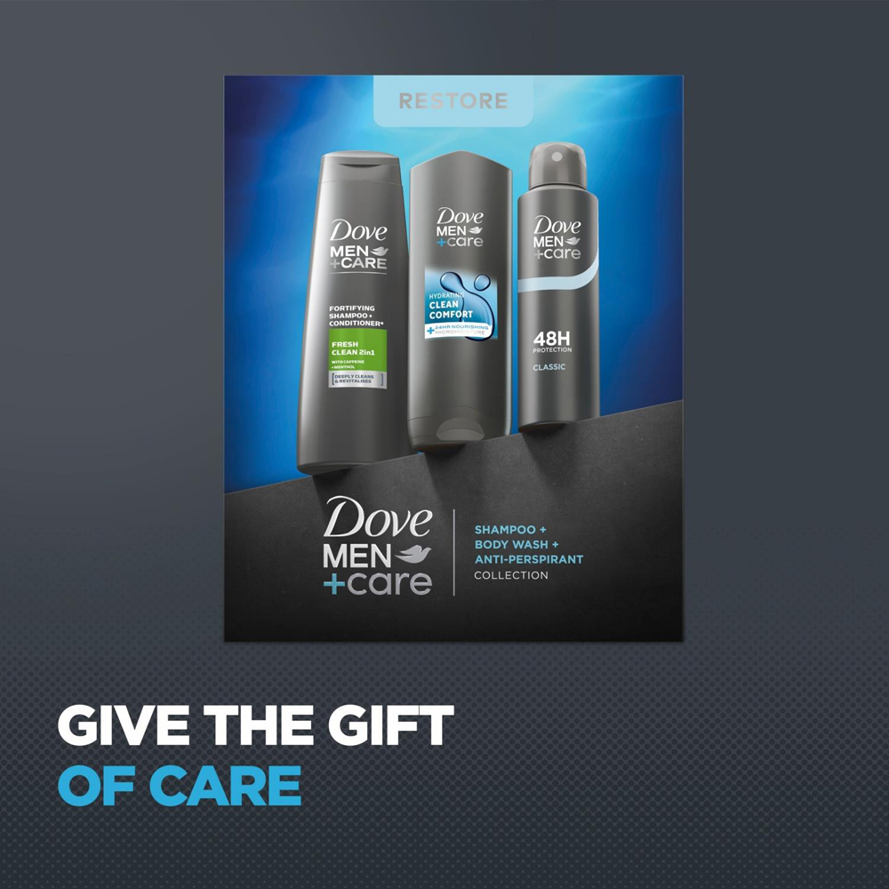 Dove Men Care Restore Trio Gift Set 3 Piece 2 Pack Image 2