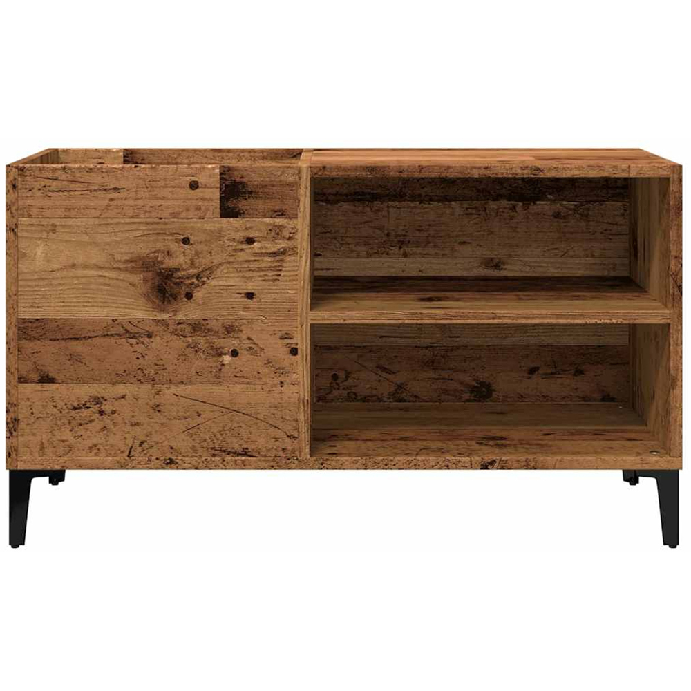 vidaXL 2 Shelf Old Wood Record Cabinet Image 4