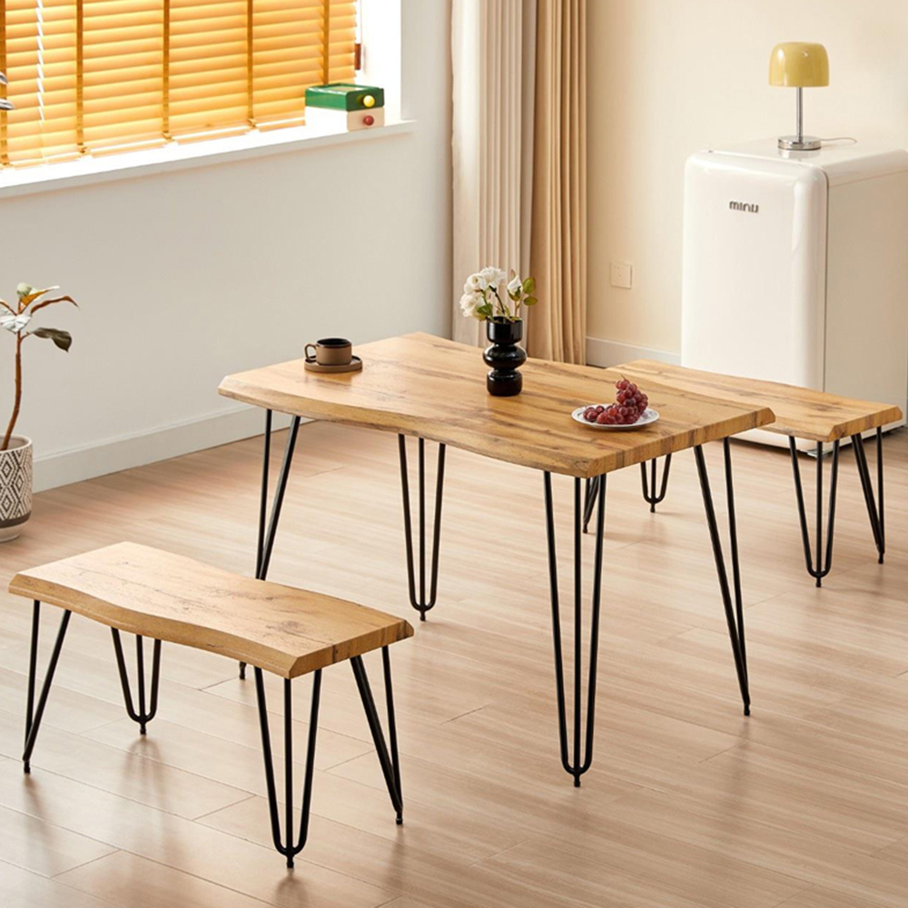 Kosy Koala 4 Seater Rustic Brown Dining Set Image 1