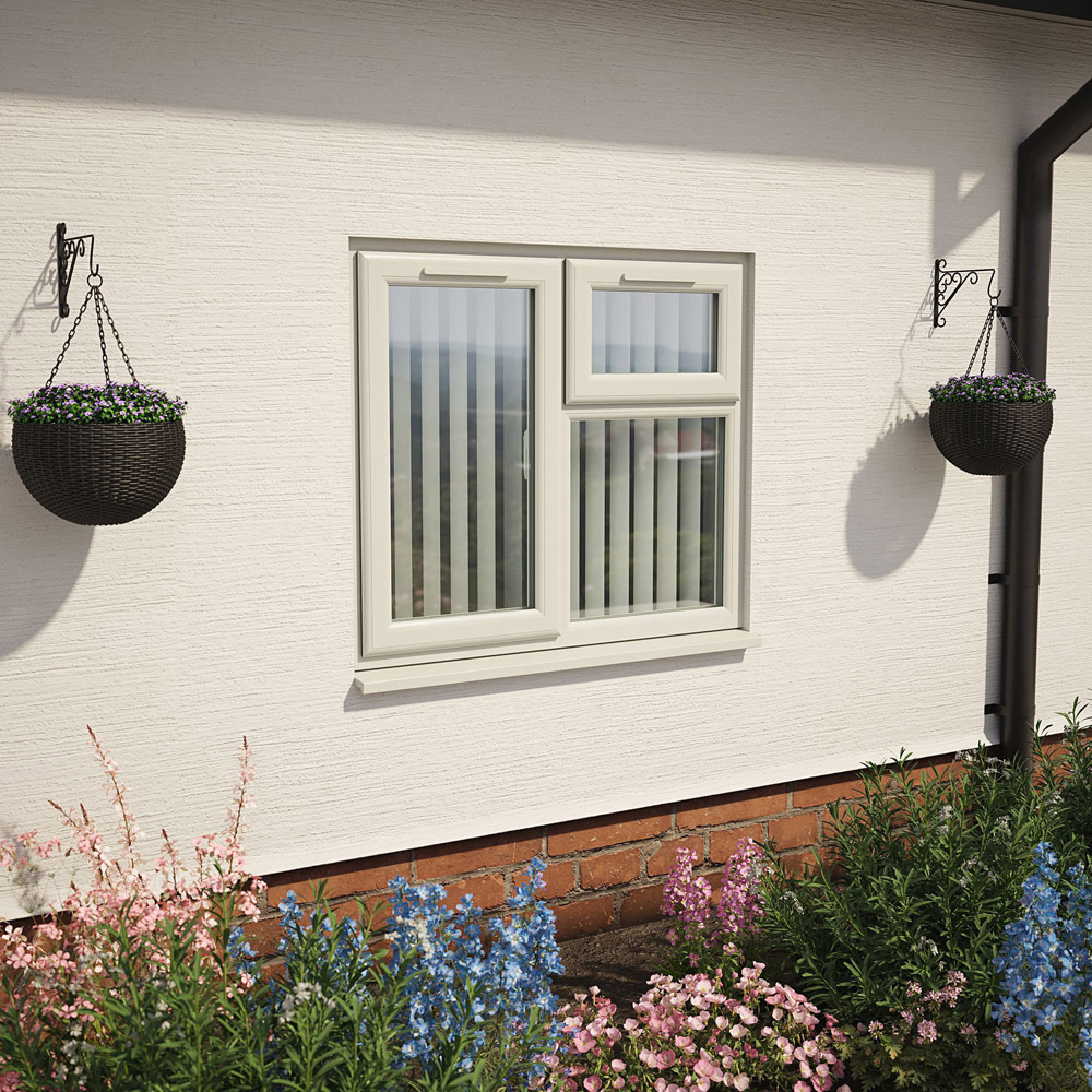 Crystal Agate and White LH Side Hung and Top Opener Clear Double Glazed Window 1190 x 965mm Image 2