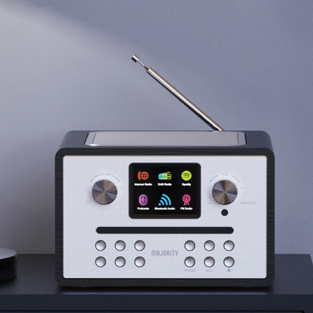 Majority Homerton Black 2 DAB & FM Radio Image 2