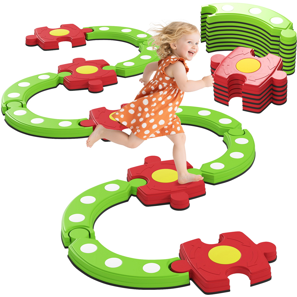 Tommy Toys Kids 13 Piece Green Balance Beam Stepping Stones Sensory Toy Image 3