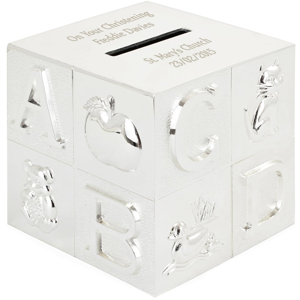 Personalised Memento Personalised Message ABC Money Box Image 1