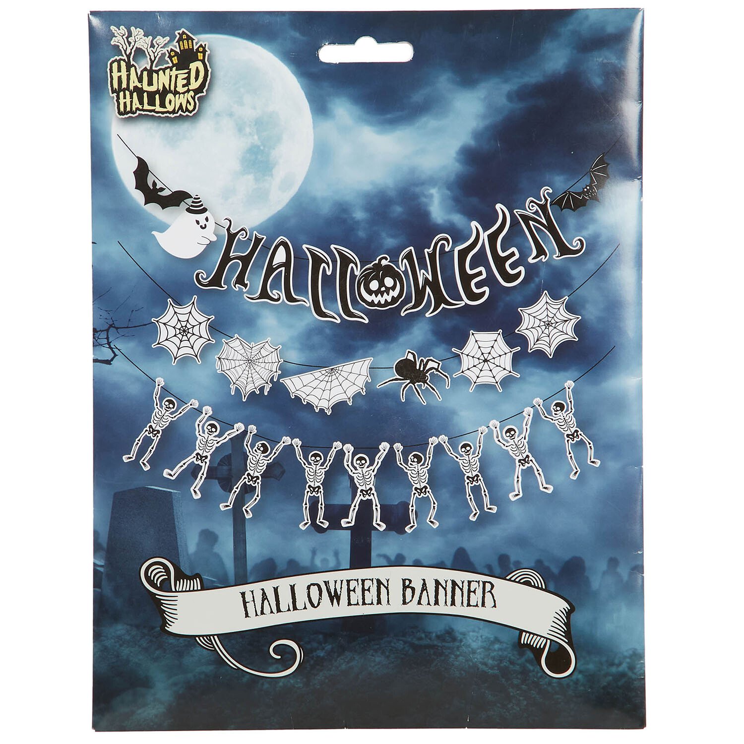 Halloween Banner - Black and White Image 1