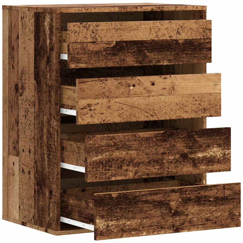 vidaXL 4 Drawer Old Wood Chest of Drawers Image 4