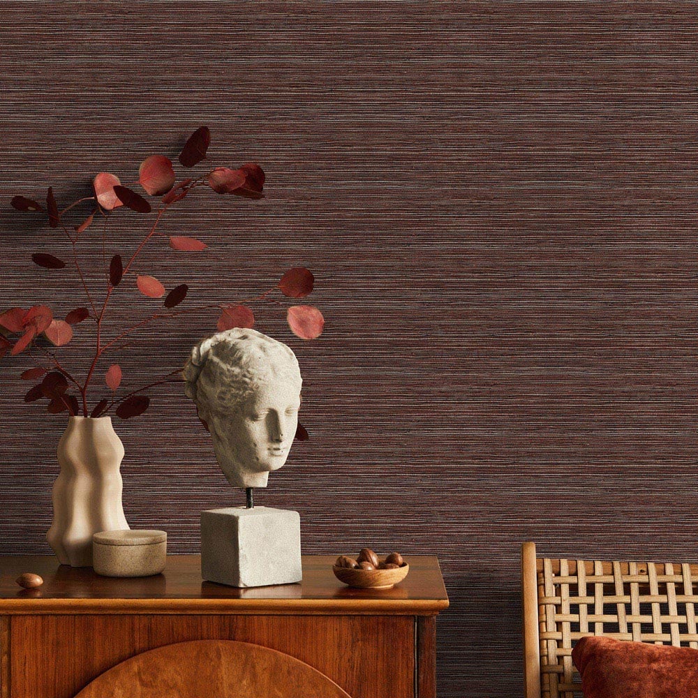 Superfresco Easy Emperor Grasscloth Orange Wallpaper Image 3