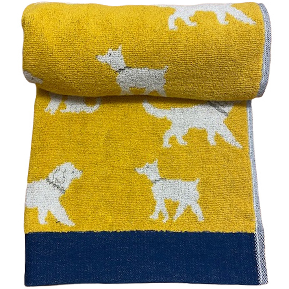 Bellissimo Dog Ochre Turkish Cotton Bath Towel Image 1