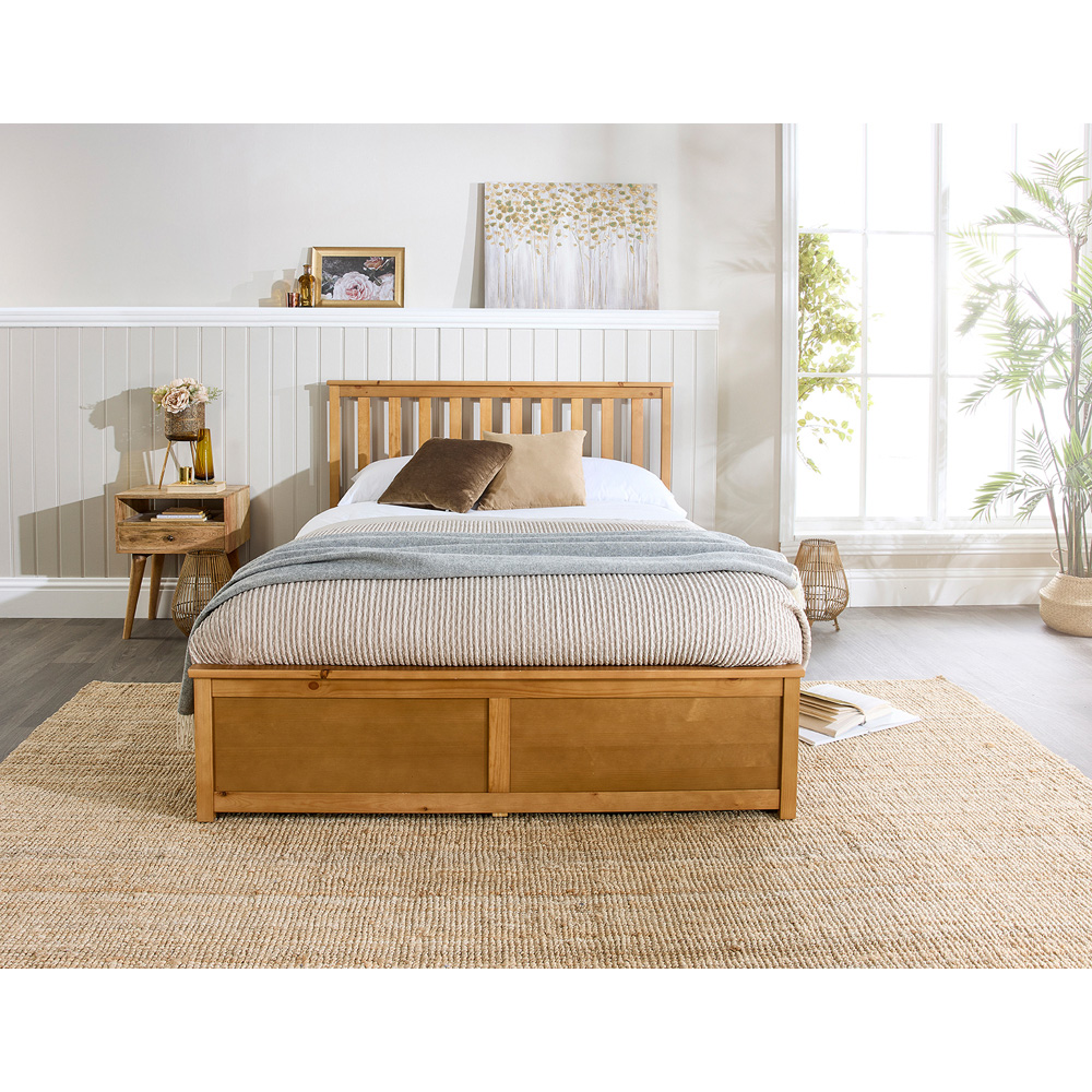 Aspire King Size Natural Wooden Ottoman Bed Image 7