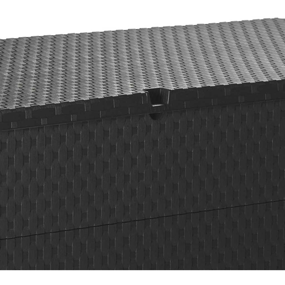 vidaXL 63 x 120 x 56cm Anthracite Polypropylene Garden Storage Box Image 4