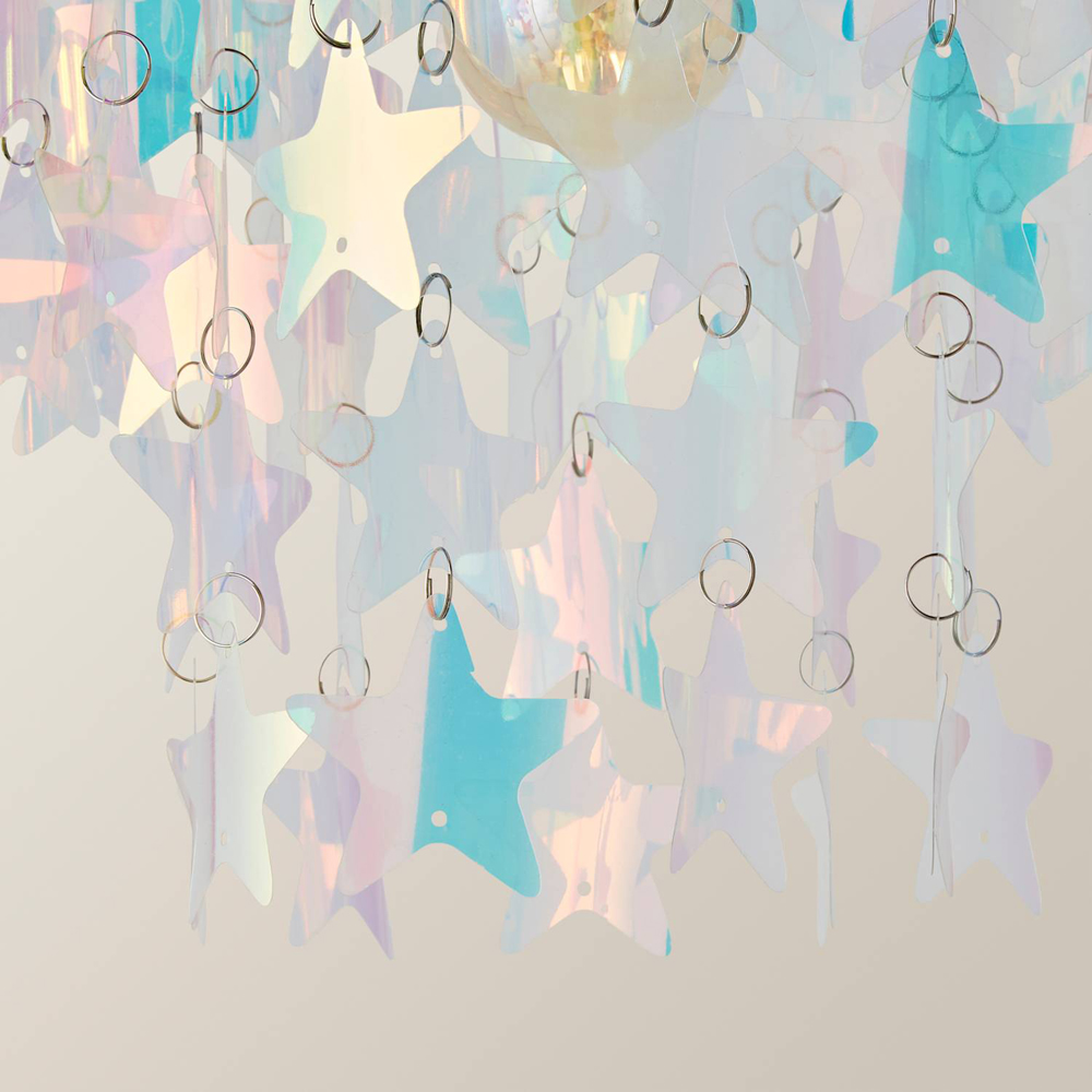 ValueLights Orla 2-Tier Iridescent Stars Easy Fit Lamp Shade Image 4