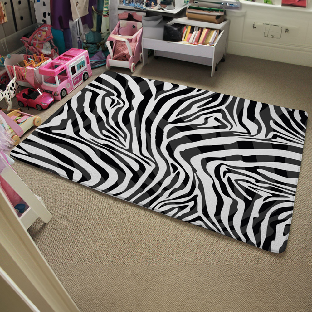 Benjamin Tate Design Faux Wool Small Animal Print Rug 110 x 60cm Image 5