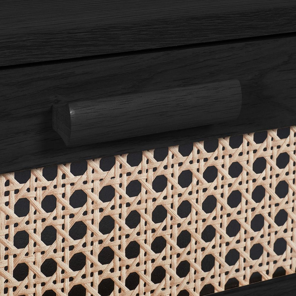 Julian Bowen Sydney 2 Drawer Black Ash Bedside Table Image 6
