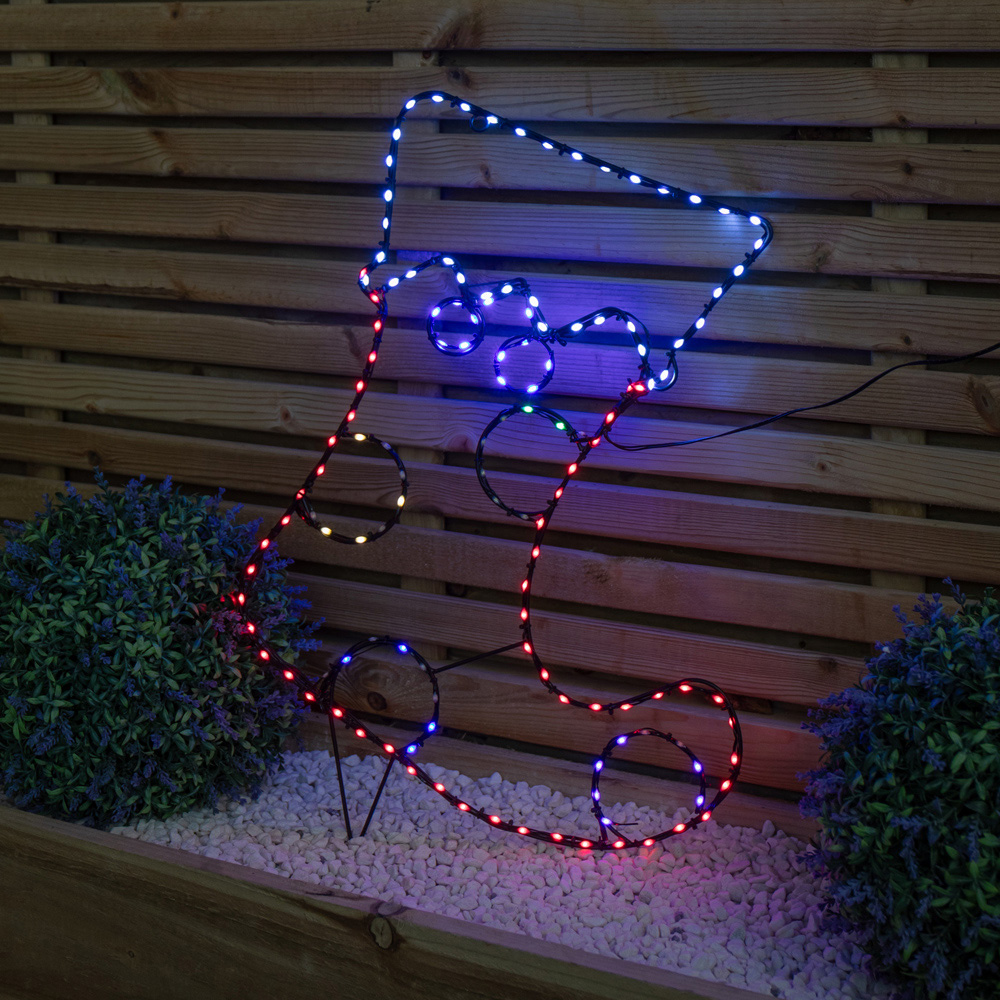 Samuel Alexander Multicolour LED FlexiBrights Light Up Christmas Stocking Silhouette Decoration Image 2