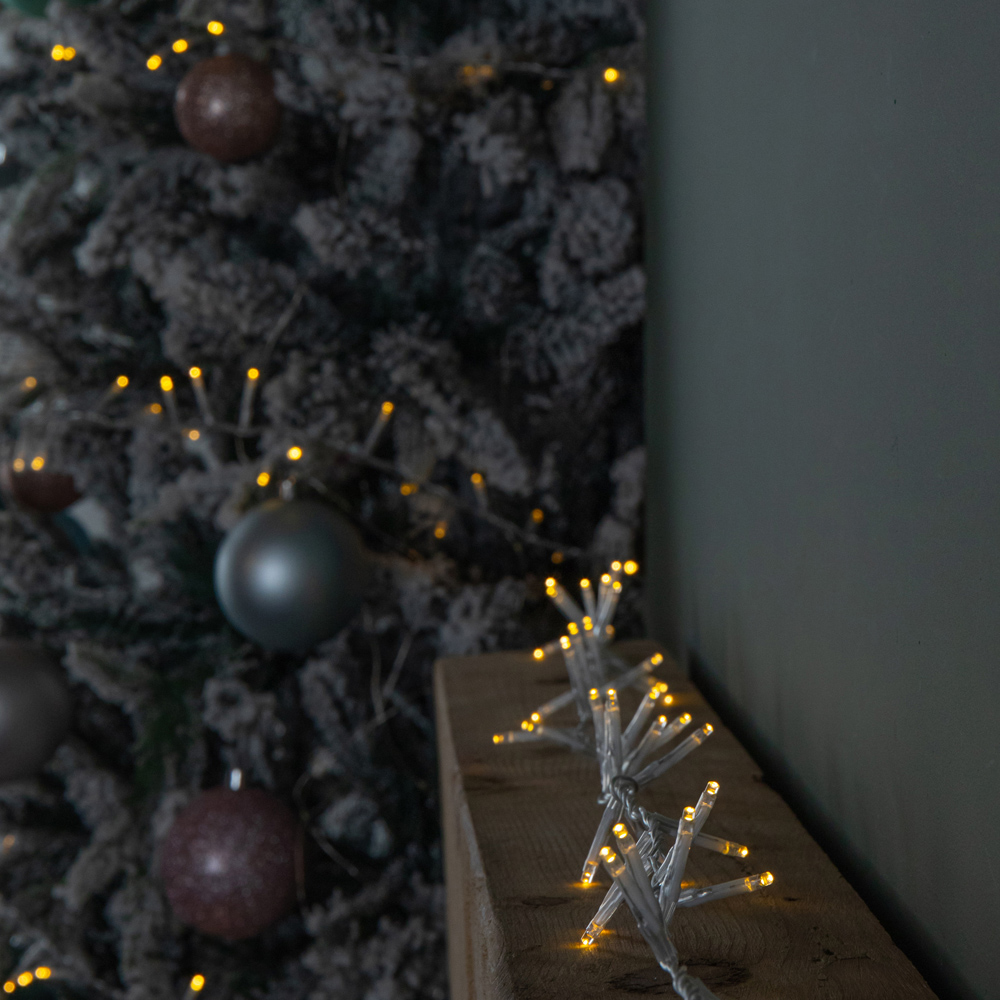 Samuel Alexander TreeBrights 2000 Warm White LED Clear Cable Christmas String Lights 50m Image 1