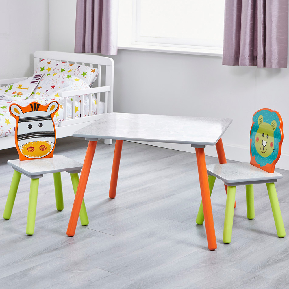 Liberty House Toys Kids Lion and Zebra Table and Chairs Image 1