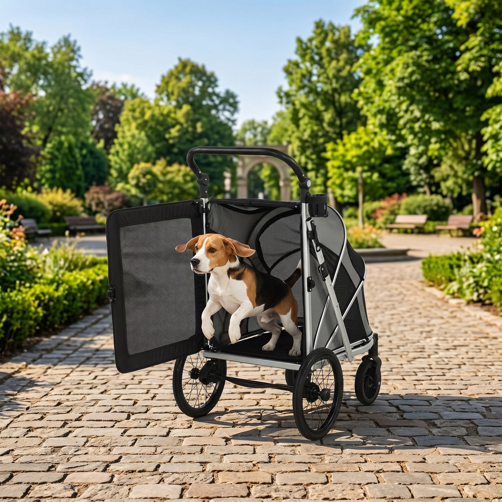 PawHut Small Medium Foldable Dog Stroller Image 7
