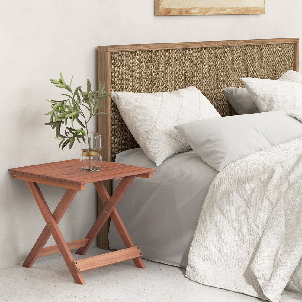 Costway Slatted Top Folding Side Table Image 5