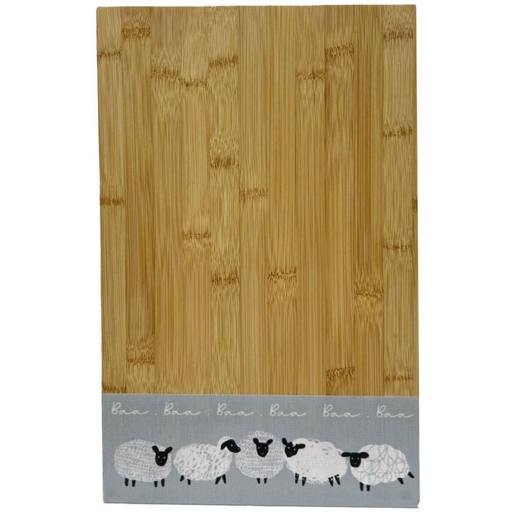 Highland Flock Large Bamboo Board with UV printing - Brown Image