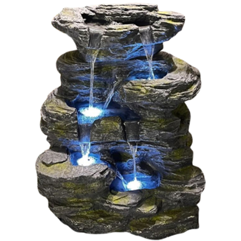 Tranquillity Hokah Falls Rock Effect LED Solar Water Feature Image 1