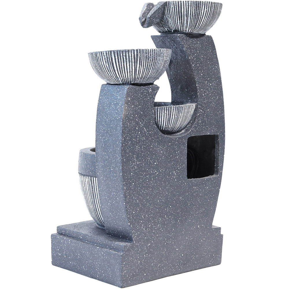 Living and Home Multi Tier Grey Rockery Fountain Image 5