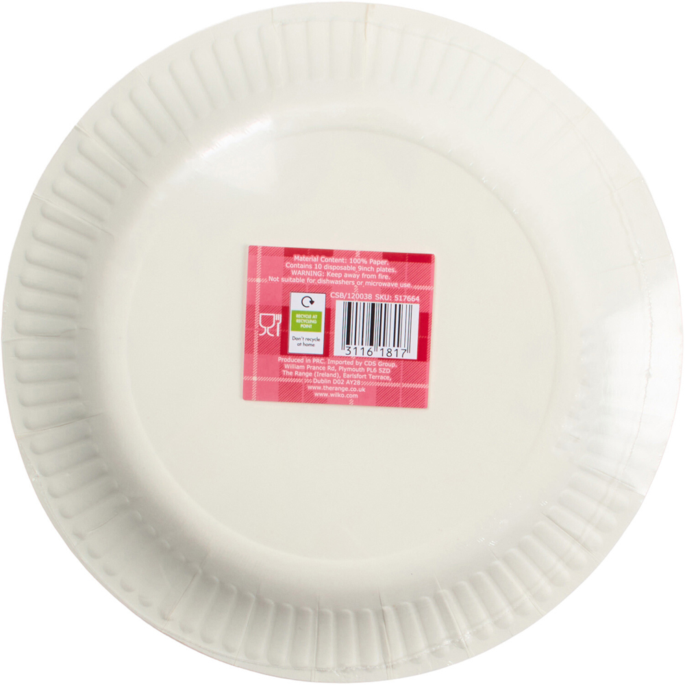 Pack of 10 Christmas Teddy Paper Plates Image 5