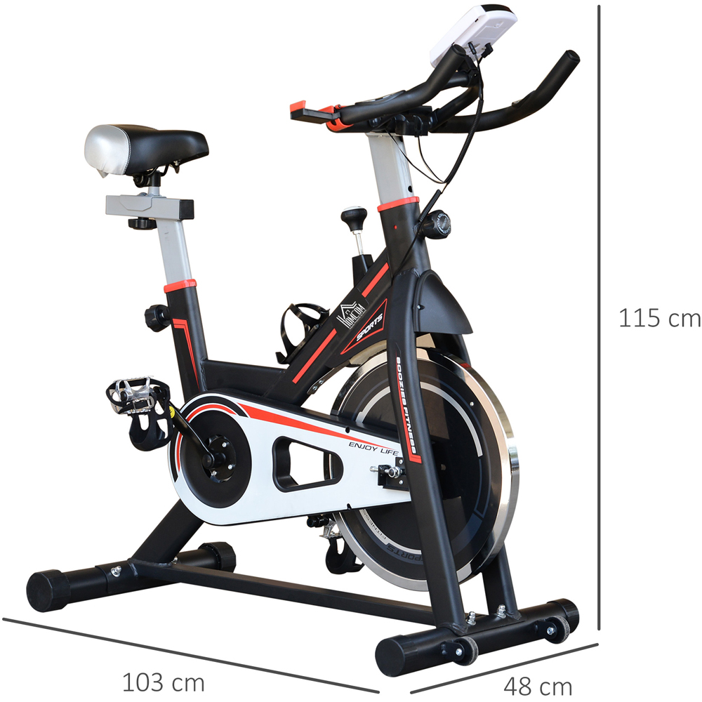 HOMCOM Black Belt Driven Exercise Bike Image 8