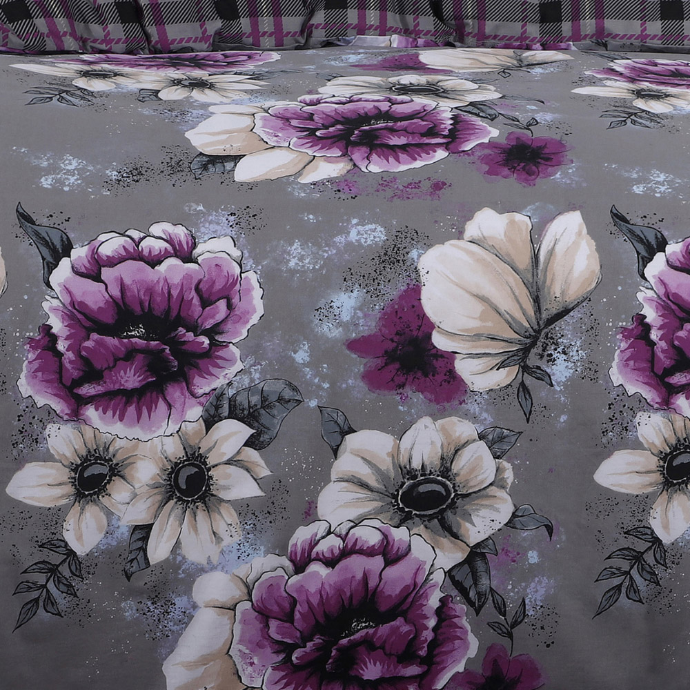 Velosso EasyCare Super King Size Classic Floral Reversible Duvet Set Image 3